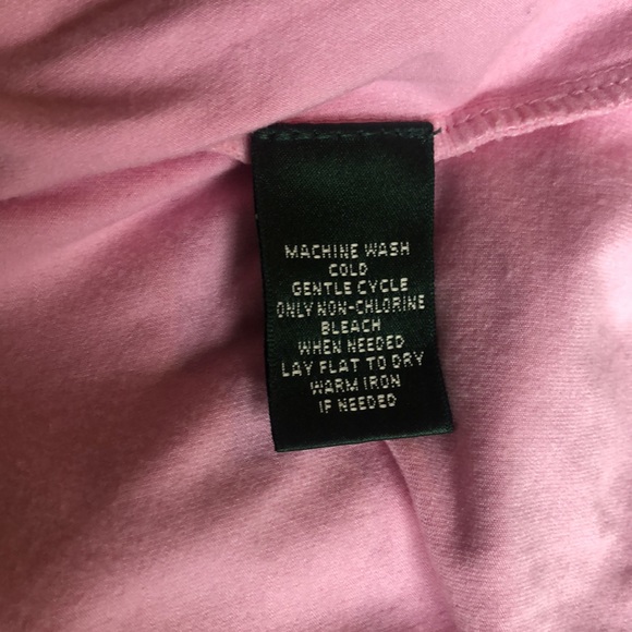 Ralph Lauren baby pink faux wrap top, size large - Picture 2 of 4